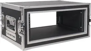 Sound Town Shock Mount 4U ATA Plywood Rack Case with 12" Rackable Depth, 4-Space Size, Pro Tour Grade (STRC-SP4US)
