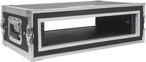 Sound Town Shock Mount 2U ATA Plywood Rack Case with 12" Rackable Depth, 2-Space Size, Pro Tour Grade (STRC-SP2US)