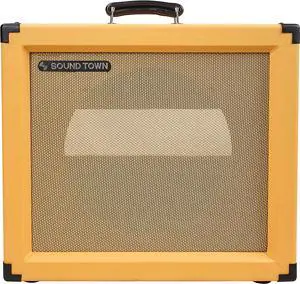 Sound Town 1 x 12" Empty Guitar Speaker Cabinet, with Birch Plywood Construction, Orange Tolex, Wheat Cloth Grill, Compatible with Celestion/Eminence Speakers (GUC112OBOR-EC)