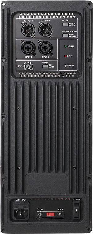 Sound Town Class-D Plate Amplifier for PA DJ Subwoofer Cabinets, 750W RMS, w/Low-Pass Filter and High-Pass Outputs (STPAS-G1DSP)