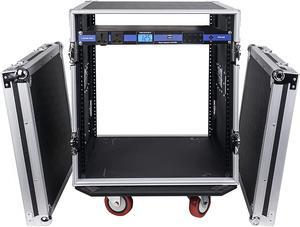 Sound Town PA DJ Combo with 12U Rack/Road ATA Case w/Casters, One 10 Outlet AC Power Conditioner/Sequencer (STRC-12PSA28)
