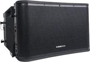 Sound Town ZETHUS Series 12 Powered 2-Way Line Array Loudspeaker System with Onboard DSP, Black for Live Sound, Club, Bar, Restaurant, Church and School (ZETHUS-112BPW)