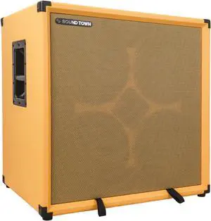 Sound Town 4 x 10 800W Bass Cabinet w/Horn, 8-ohm, 50oz Magnet, 3 Voice Coil, Birch Plywood, Orange Tolex (BGC410OR)