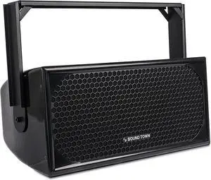 Sound Town IP55 Certified Dual 10" Weather-Resistant Loudspeaker w/U Bracket for Installation, Fiber Glass Enclosure, Black (TITAN-FG210B)