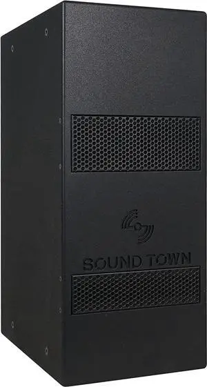 Sound Town IP55 Certified Dual 8" Weather-Resistant Subwoofer with Folded Horn Design, Black (TITAN-S28B)