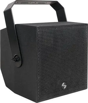 Sound Town IP55 Certified 2-Way 70V/100V 6" Coaxial Weather-Resistant Installation Loudspeaker with U Bracket, Black (TITAN-6B)