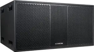 Sound Town ZETHUS Series Dual 18" 3200W High Power Line Array Passive Subwoofer, Passive/Bi-Amp Switchable, Black, for Stages, Bars, Clubs (ZETHUS-218S)