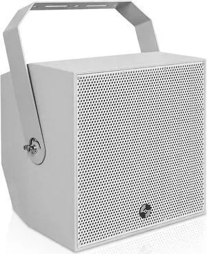 Sound Town IP55 Certified 2-Way 70V/100V 8" Coaxial Weather-Resistant Installation Loudspeaker with U Bracket, Gray (TITAN-8G)