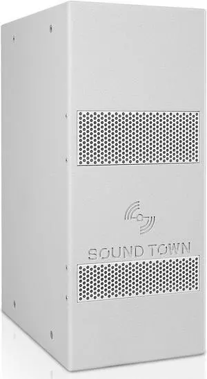 Sound Town IP55 Certified Dual 8" Weather-Resistant Subwoofer with Folded Horn Design, Gray (TITAN-S28G)