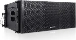 Sound Town ZETHUS Series Dual 10" Powered Line Array Loudspeaker with Onboard DSP, Black (ZETHUS-210BPW)