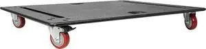 Sound Town Heavy-Duty Plywood Caster Board for ZETHUS-218S/218SPW Subwoofers and Furniture, with 4-inch Wheels and Brakes (ZSCB-218S)