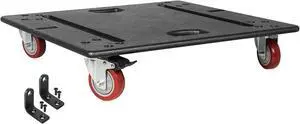 Sound Town Durable Plywood Caster Board for Reliable Transport of FILA-118S Subwoofer and Furniture, with 4-inch Wheels and Brakes (ZSCB-FL118S)