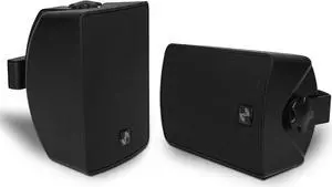 Sound Town Pair of 70V/100V 4.5" Weather-Resistant Surface-Mount Coaxial Passive Speakers, with IP56-rated Enclosure, for Home & Commercial Installations, Black (TARVOS-4B-PAIR)