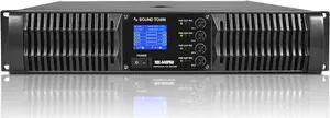 Sound Town High-Power Class-AB 4-Channel PA DJ Power Amplifier 4 x 1800W at 4 ohm, 2U Rack Mountable with LCD Display (NIX-A48PRO)