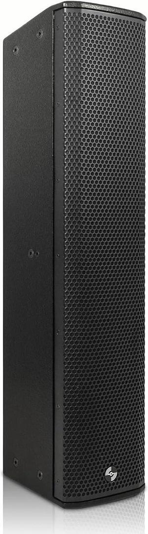 Sound Town High-Power 900W Passive Column Line Array Speaker with 4x5-Inch Woofers, Dual Compression Drivers, Birch Plywood, Wall Mount for Installations, Conference, Black (CARPO-P6B)