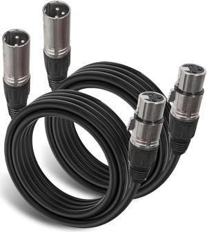Sound Town 2 Pack XLR Male to Female Audio Cable, Microphone Cable for Speaker or PA System, 25ft, 3 Pin Balanced Shielded, OFC (STC-XX25-PAIR)