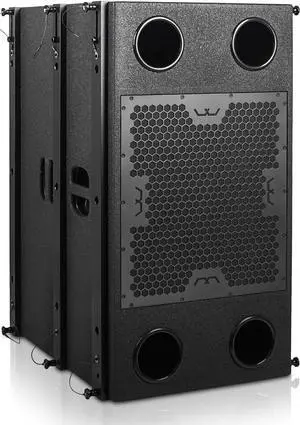 Sound Town Mode Audio Series 2 x 15-Inch 4000 Watts High Power Line Array Subwoofer with Built-in Italian Neodymium LF Drivers, Birch Plywood, Black (FILA-215SB)