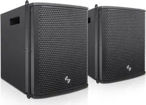 Sound Town ZETHUS Series 2-Pack Ultra-Compact Powered Line Array PA Speakers, with Class-D amp, DSP, for Live Sound, Stage, Clubs, Churches and Schools (ZETHUS-M3PW)