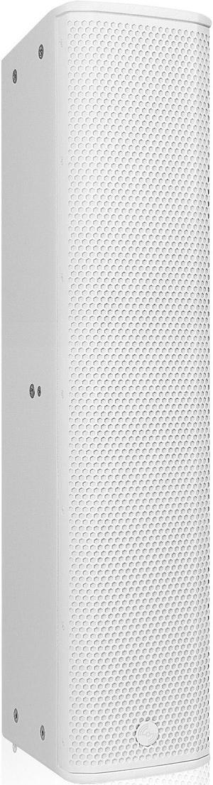 Sound Town High-Power 900W Passive Column Line Array Speaker with 4x5-Inch Woofers, Dual Compression Drivers, Birch Plywood, Wall Mount for Installations, Conference, White (CARPO-P6W)