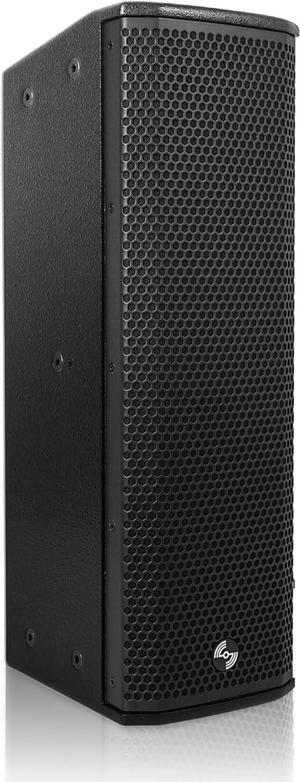Sound Town Powered Column Line Array Speaker with 2x5-Inch Woofers, Dual Compression Drivers, Class-D amp. TWS, Birch Plywood, Wall Mount Installation, Black (CARPO-K3PW)