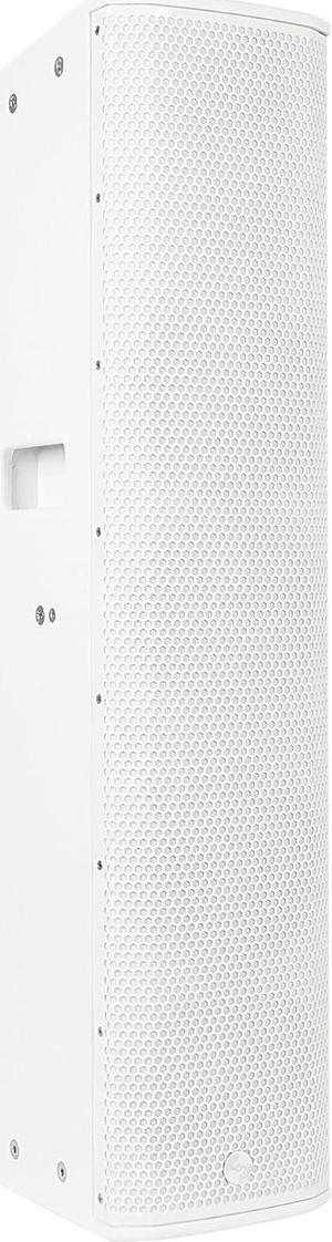 Sound Town High-Power Powered Column Line Array Speaker with 4x6.5-Inch Woofers, Dual Compression Drivers, Class-D w/DSP, TWS, Birch Plywood, Wall Mount for Conference, White (CARPO-K8WPW)