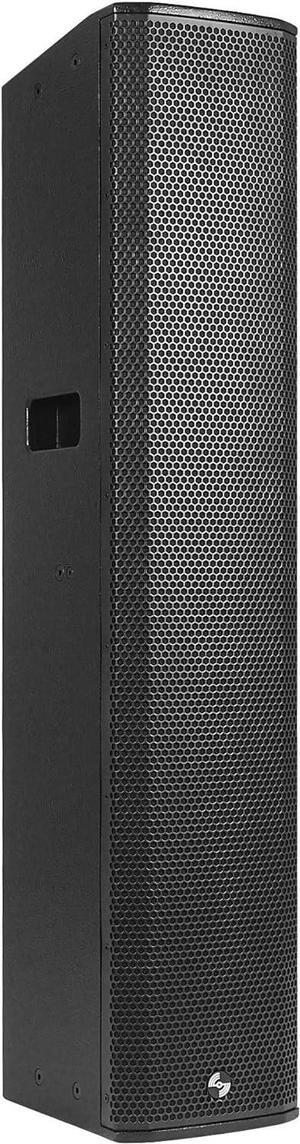 Sound Town High-Power Powered Column Line Array Speaker with 6x5-Inch Woofers, Dual Compression Drivers, Class-D w/DSP, TWS, Birch Plywood, Wall Mount for Conference, Black (CARPO-K12PW)