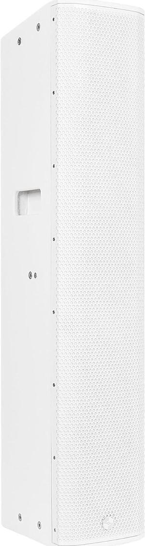 Sound Town High-Power Powered Column Line Array Speaker with 6x5-Inch Woofers, Dual Compression Drivers, Class-D w/DSP, TWS, Birch Plywood, Wall Mount for Conference, White (CARPO-K12WPW)