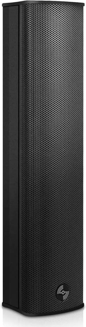Sound Town Weather-Resistant Compact Aluminum Line Array Column Speaker with Wall Mount Bracket, 4 x 3 Woofers, 2 x 1.2 Dome Tweeters, Black, for Church, Indoor & Outdoor Installation (CARPO-M42B)
