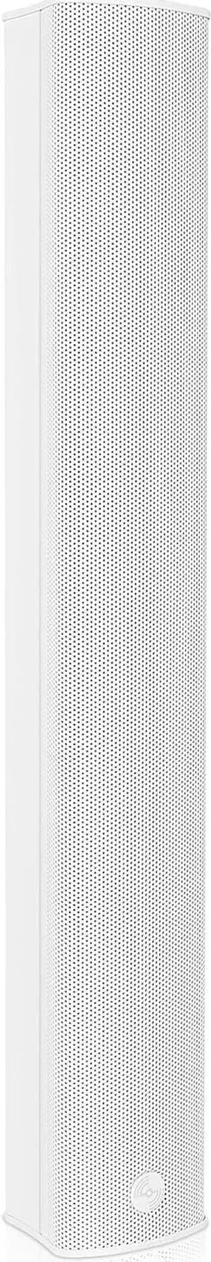 Sound Town Weather-Resistant Compact Aluminum Line Array Column Speaker with Wall Mount Bracket, 6 x 3 Woofers, 4 x 1.2 Dome Tweeters, White, for Church, Indoor & Outdoor Installation (CARPO-M64W)
