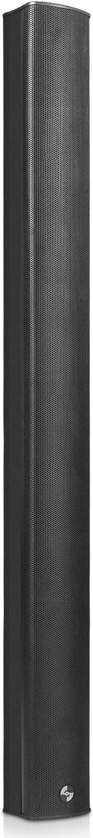 Sound Town Weather-Resistant Compact Aluminum Line Array Column Speaker with Wall Mount Bracket, 10 x 3 Woofers, 6 x 1.2 Dome Tweeters, Black, for Church, Indoor & Outdoor Installation (CARPO-M106B)
