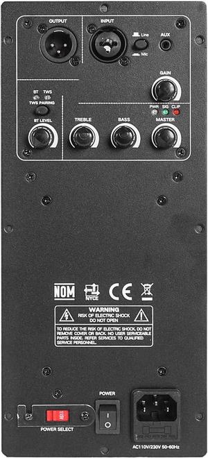 Sound Town Class-D Plate Amplifier for PA DJ Speaker Cabinets, Loudspeakers, 150W RMS, w/EQ, TWS Bluetooth (STPA-160D)