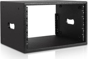 Sound Town 6U Studio Rack with 6-Space, Baltic Birch Plywood with Polyurea Coating, for Recording Room, Home Studio (SDKR-6PU)