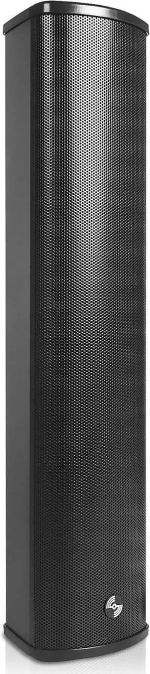 Sound Town 70V/100V 4x5 Weather-Resistant Column Array Passive Speaker, with IP55-rated Aluminum Enclosure, for Home & Commercial Installations, Indoor & Outdoor, Black (TARVOS-CL45B)