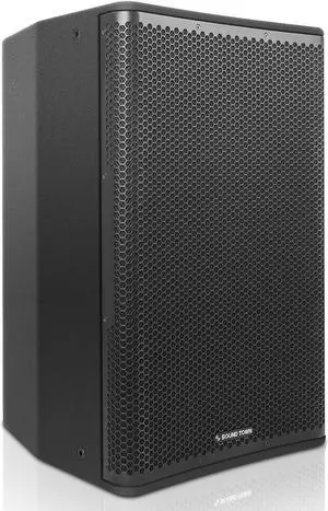 Sound Town Oberon Series 15" 1400W Powered PA/DJ Speaker with 2-Channel Mixer and Onboard DSP, TWS Bluetooth, Plywood, Black (OBERON-115PW)