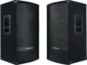 Sound Town 2-Pack 12" 1200W 2-Way Full-range Passive DJ PA Pro Audio Speaker with Compression Driver for Live Sound, Karaoke, Bar, Church (METIS-112-PAIR)