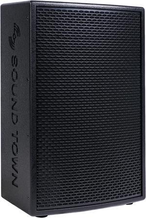 Sound Town 12” 700W Powered DJ PA Speaker with Bluetooth, Titanium Compression Driver and 3-Channel Mixer for Bands, Solo Performers, Mobile DJ, Karaoke, Home Studio, Church, Black (KALE-112BPW)
