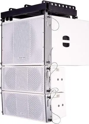 Sound Town ZETHUS Series Line Array Speaker System with One 15-inch Powered Line Array Subwoofer, Two Compact 2 X 8-inch Line Array Speakers, White