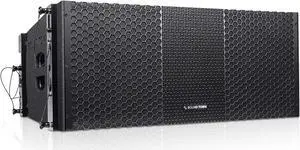 Sound Town ZETHUS Series 2 x 10” Line Array Loudspeaker System with Dual Titanium Compression Drivers, Full Range/Bi-amp Switchable, Black (ZETHUS-210B)