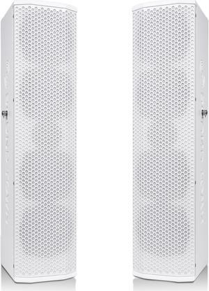 Sound Town Pair of Passive Wall-Mount Column Mini Line Array Speakers with 4 x 5” Woofers, White for Live Event, Church, Conference, Lounge, CARPO-V5W