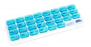 JOBAR JB7631 North American Healthcare Easy Open 31 Day Pop-Out Compartment Pill Organizer