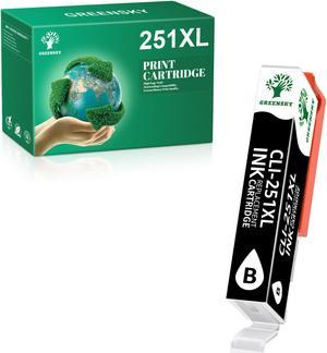 Replacement Cartridge Compatible for Canon PGI-250 XL CLI-251 XL Ink 1Photo Black PIXMA MG5400 MG7520 MX922