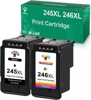 Refurbished Replacement Ink Cartridge Compatiable for PG245XL CL246XL High Yield Canon Pixma TR4520 1x Black  1x Color
