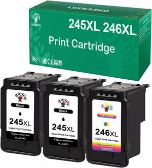 Refurbished Replacement Ink Cartridge Compatiable for PG245XL CL246XL High Yield Canon Pixma TR4520 2x Black  1x Color