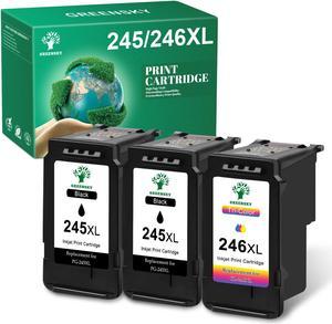 Refurbished Replacement Ink Cartridge Compatiable for HP Canon PIXMA TR4520 PG245XL Black CL246 XL 2x Black  1x Color