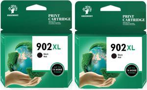 2x Replacement Ink Cartridge Compatiable for HP 902XL Black OfficeJet Pro 6978 6968 6960 6962 6970 6975