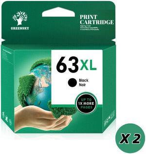 Replacement Ink Cartridge Compatiable 63XL For HP DeskJet 2133 2x Black