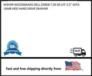 M4HXR WD2500AAKX DELL 250GB 7.2K 6G LFF 3.5" SATA 16MB HDD HARD DRIVE 0M4HXR