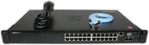 Dell N2024 L2, 24x 1GbE + 2x 10GbE SFP+ fixed ports Stacking W/ Rack Mount DML