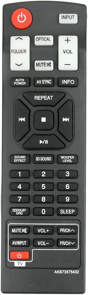 New AKB73575402 Remote for LG Sound Bar NB2420A NB2520A NB2530A NB3520A NB3530A