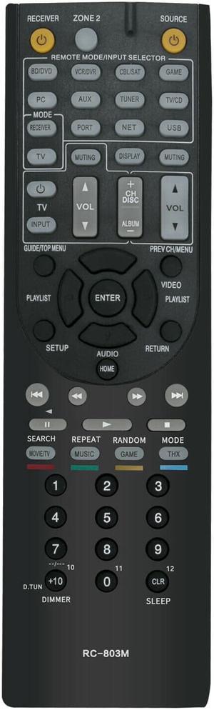 RC-803M Replace Remote for Onkyo TX-NR609 HT-S8409 HT-S7409 TX-NR609B Theater